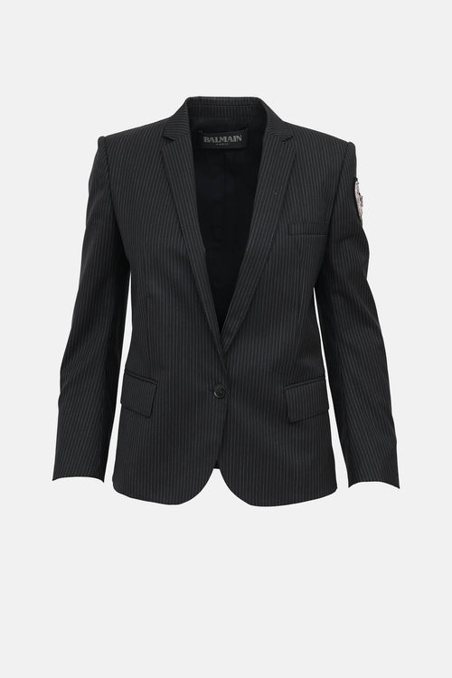 Balmain Pinstripe Blazer