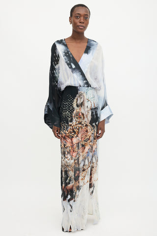 Balmain Silk Stars & Stripes Dress