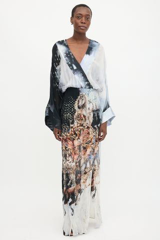 Balmain Silk Stars & Stripes Dress