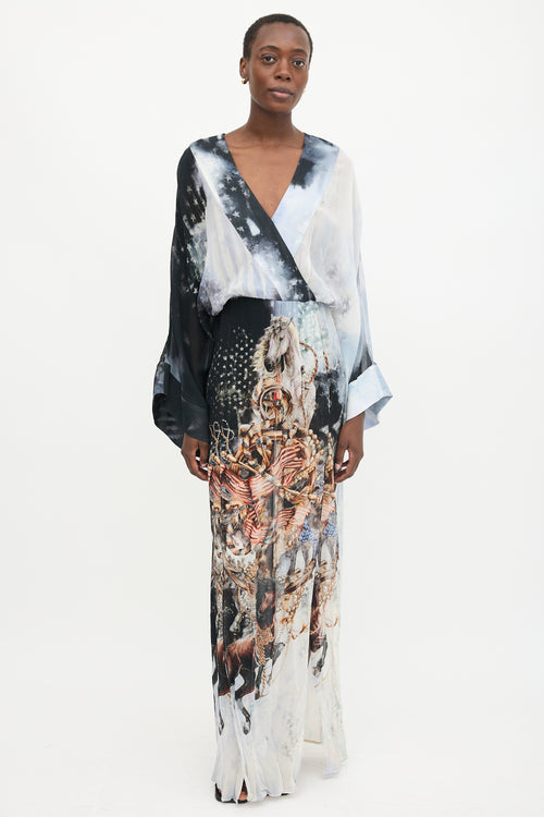 Balmain Silk Stars & Stripes Dress