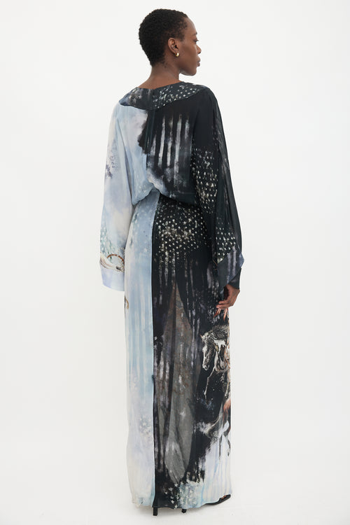 Balmain Silk Stars & Stripes Dress