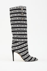 Balmain Jane Striped Logo Boot