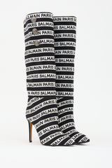 Balmain Jane Striped Logo Boot