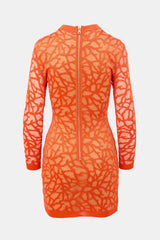 Balmain Knit Mesh Patterned Dress