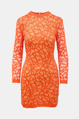 Balmain Knit Mesh Patterned Dress