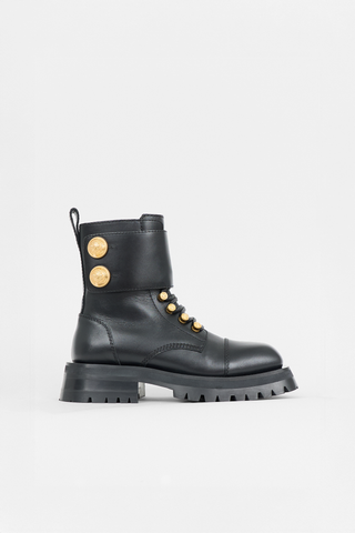 Balmain Leather Ranger Combat Boot