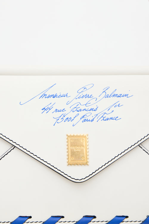Balmain Leather B Envelope Bag
