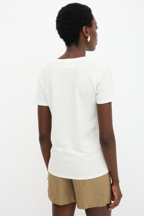 Balmain Logo Button T-Shirt