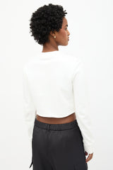 Balmain Logo Cropped Sweatshirt