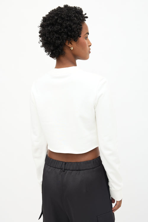 Balmain Logo Cropped Sweatshirt