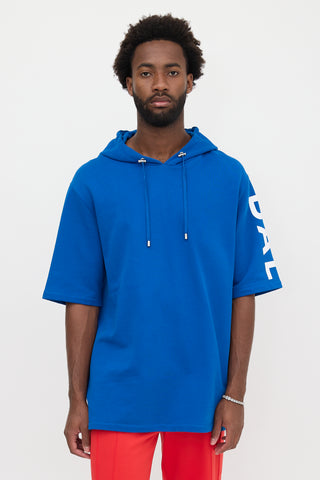 Balmain Logo Short Sleeve Hoodie