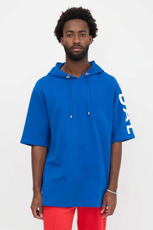 Balmain Logo Short Sleeve Hoodie