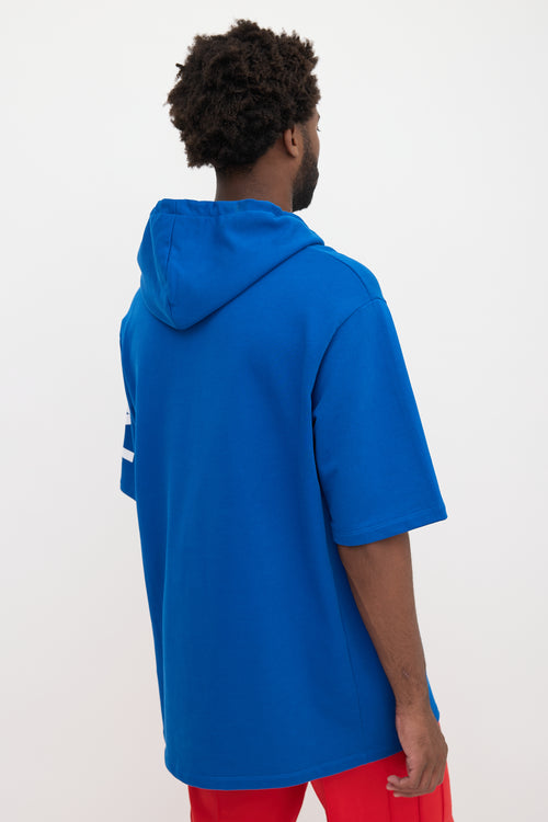 Balmain Logo Short Sleeve Hoodie