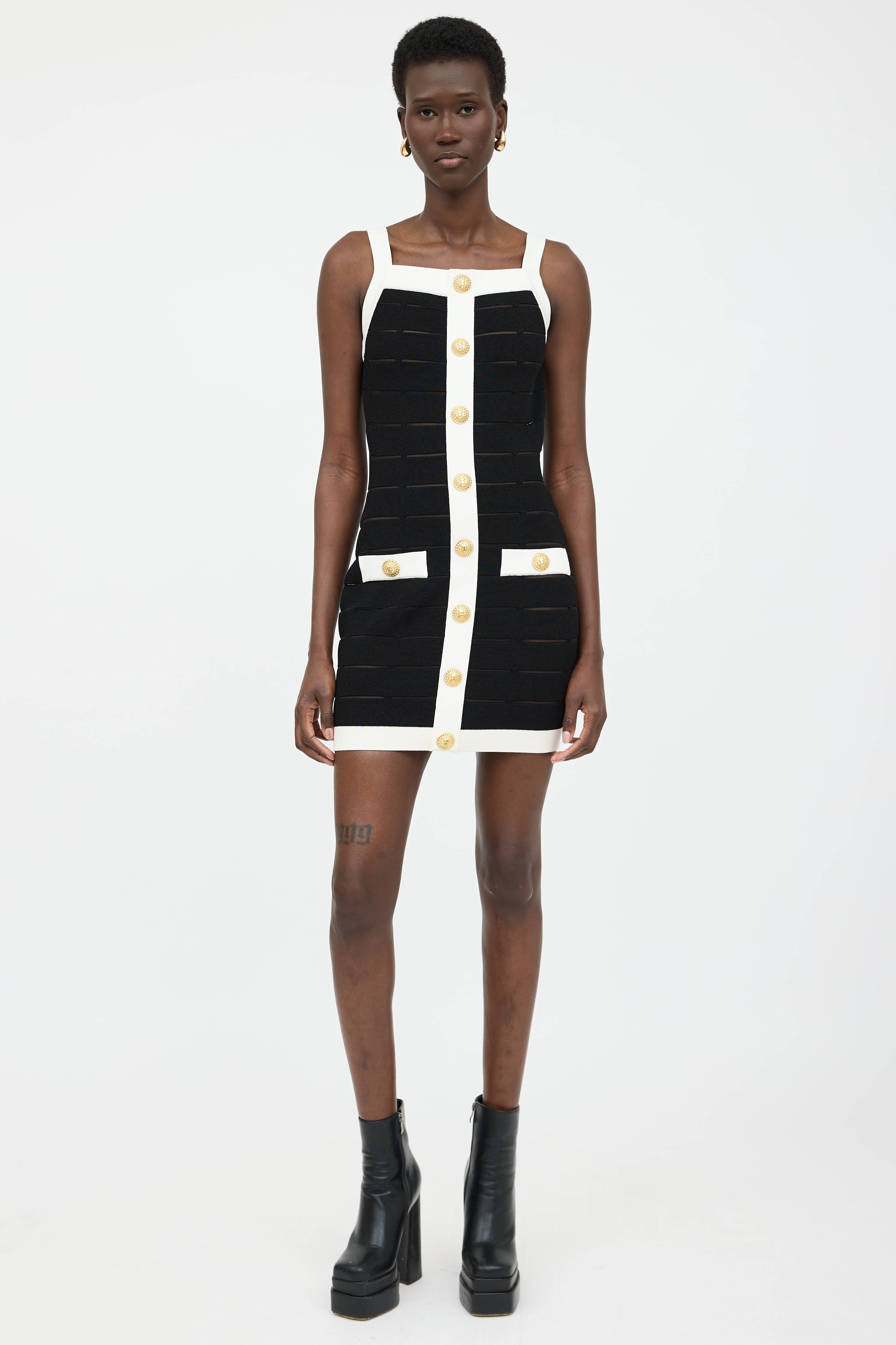 panel bodycon dress Sleeveless Mesh Panel Mini Bodycon Dress In Black Sheer Knit | EGO US