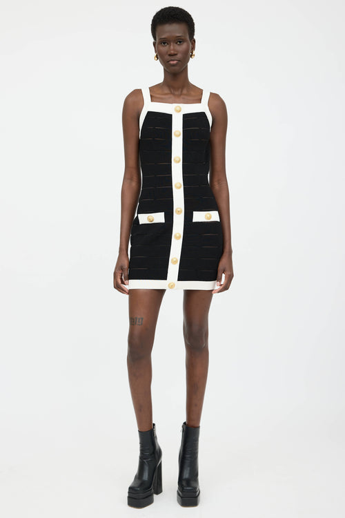 Balmain Mesh Panel Bodycon Dress