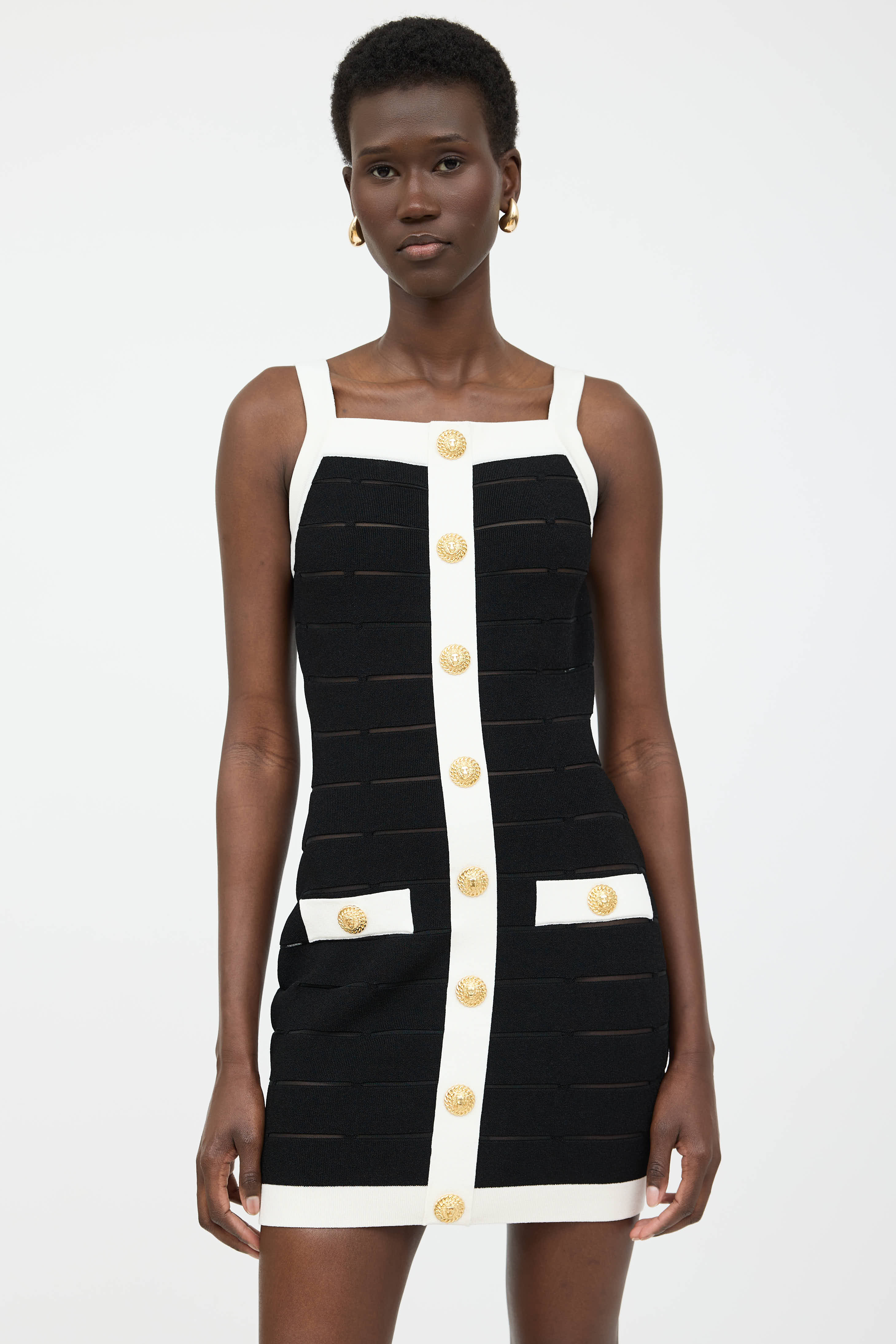 Balmain // Mesh Panel Bodycon Dress – VSP Consignment