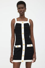 Balmain Mesh Panel Bodycon Dress