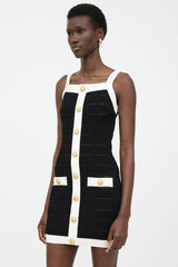 Balmain Mesh Panel Bodycon Dress