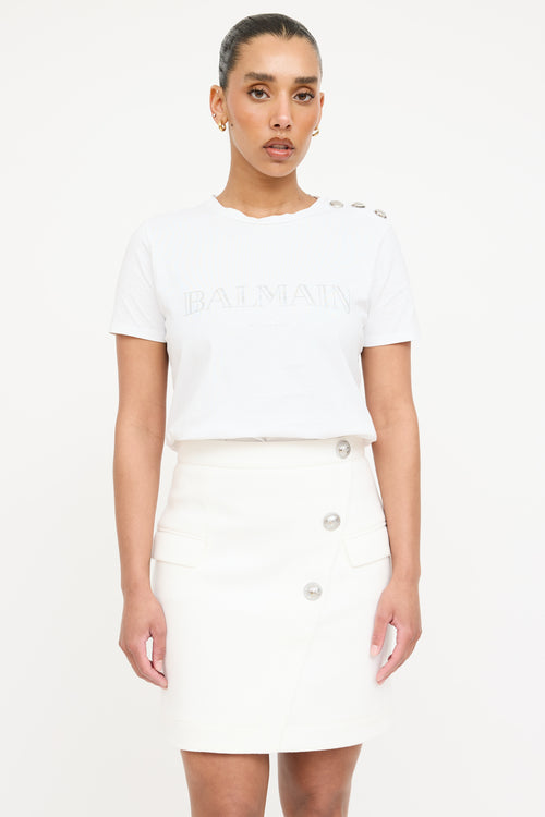 Balmain Metallic Logo T-Shirt