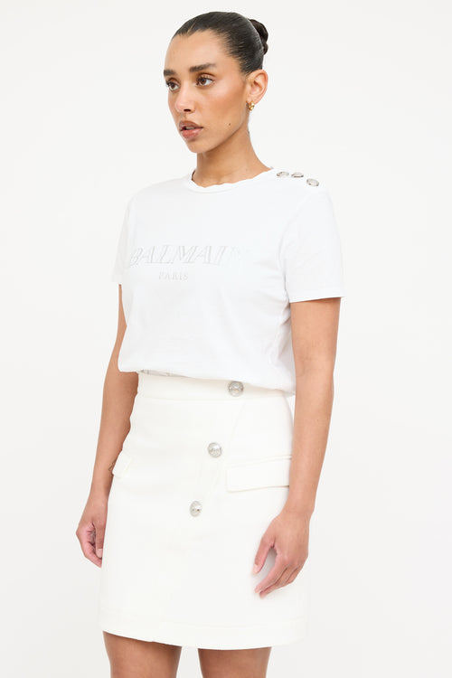 Balmain Metallic Logo T-Shirt