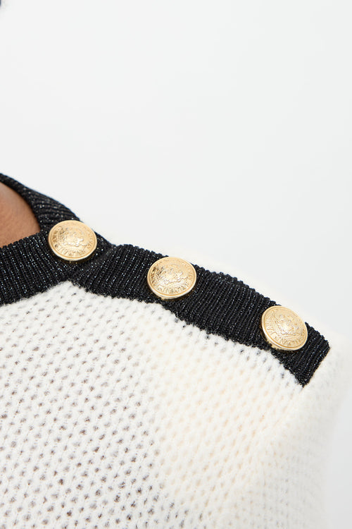 Balmain Metallic Stripe Sweater