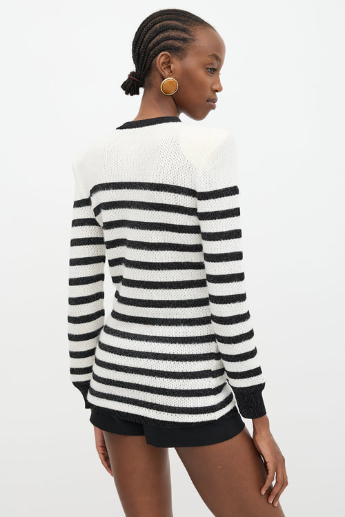 Balmain Metallic Stripe Sweater