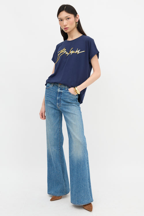 Balmain Mirrored Logo T-Shirt