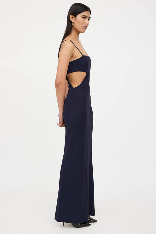 Balmain Cut Out Maxi Dress