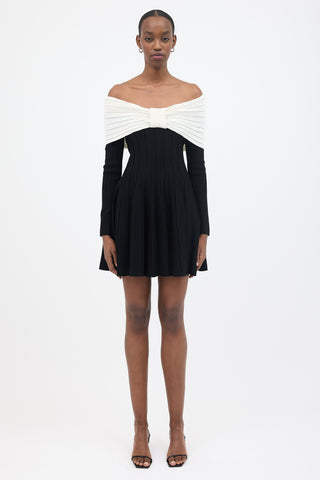 Balmain Off The Shoulder Mini Dress