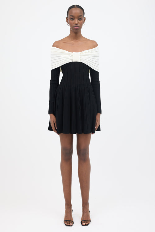 Balmain Off The Shoulder Mini Dress