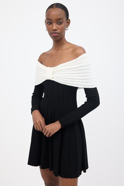 Balmain Off The Shoulder Mini Dress