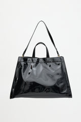 Balmain Patent Logo Tote Bag