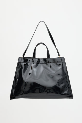 Balmain Patent Logo Tote Bag