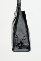 Balmain Patent Logo Tote Bag