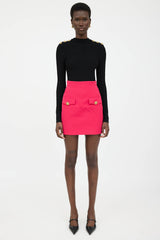Balmain Embellished Button Mini Skirt