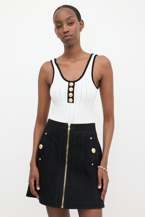 Balmain Pointelle Knit Bodysuit