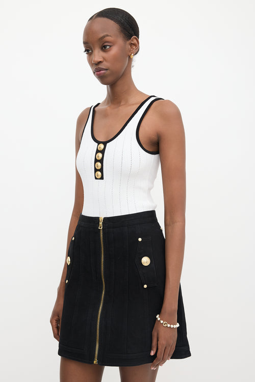 Balmain Pointelle Knit Bodysuit