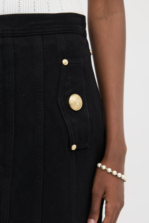 Balmain Denim Mini Skirt