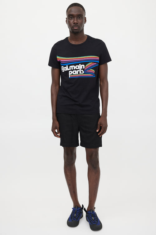 Balmain Rainbow Logo T-Shirt