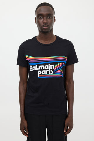 Balmain Rainbow Logo T-Shirt