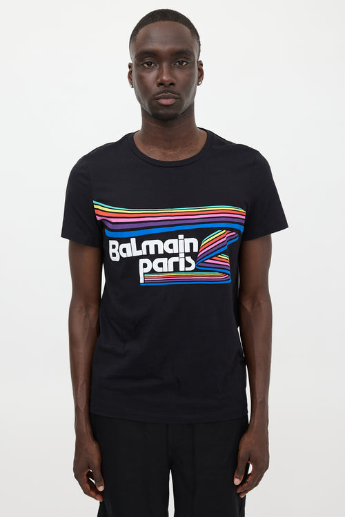 Balmain Rainbow Logo T-Shirt