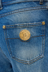 Balmain Raw Cuffed Jeans