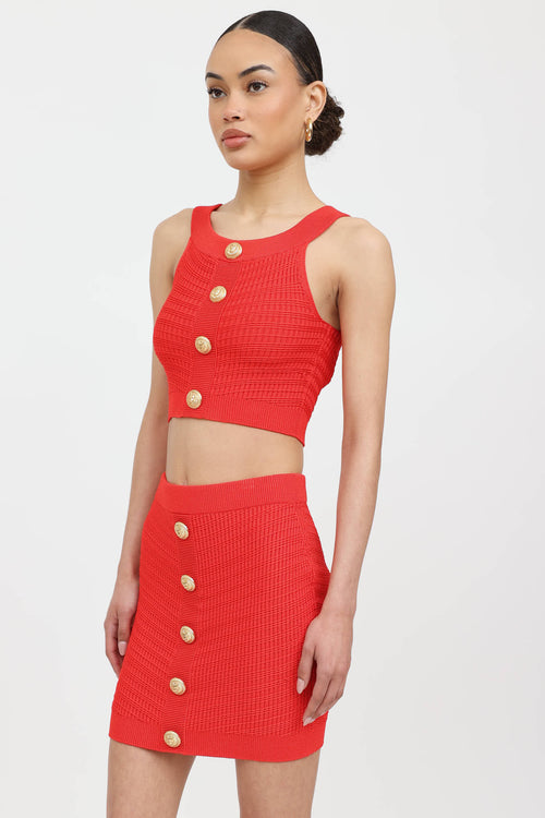 Balmain Knit Cropped Top
