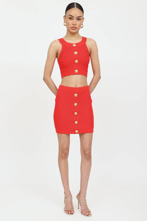 Balmain Knit Cropped Top