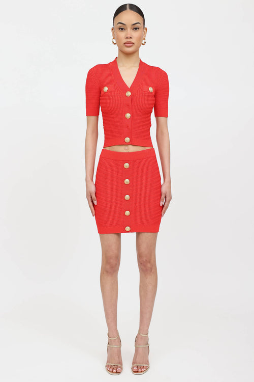Balmain Knit Button Top