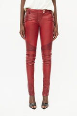 Balmain-Red-Leather-Biker-