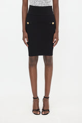 Balmain Ribbed Knit Mini Skirt