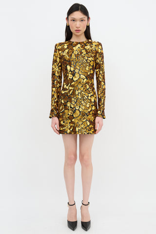 Balmain Sequin Patterned Dress