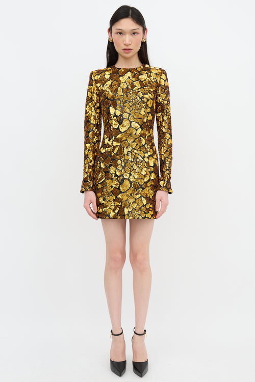 Balmain Sequin Patterned Dress