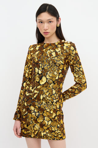 Balmain Sequin Patterned Dress
